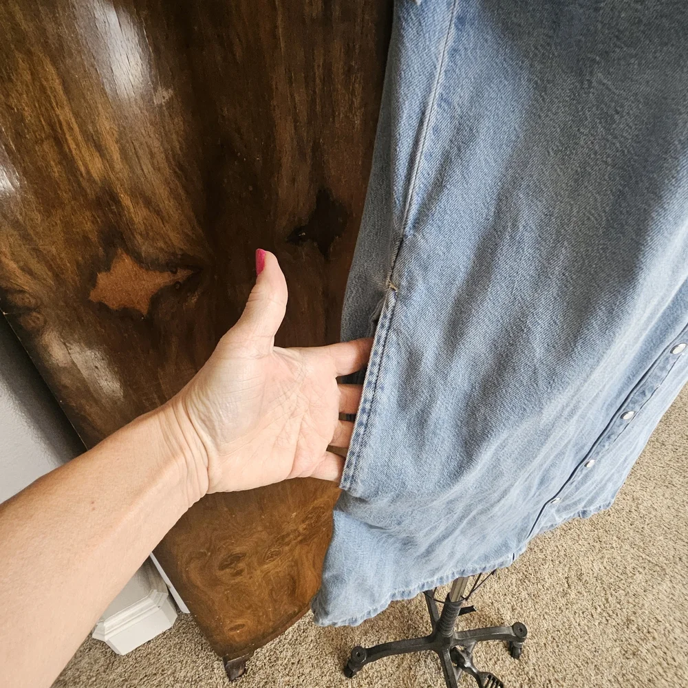 Levi's Light Blue Denim Shirt Dress - Picture 7 of 10